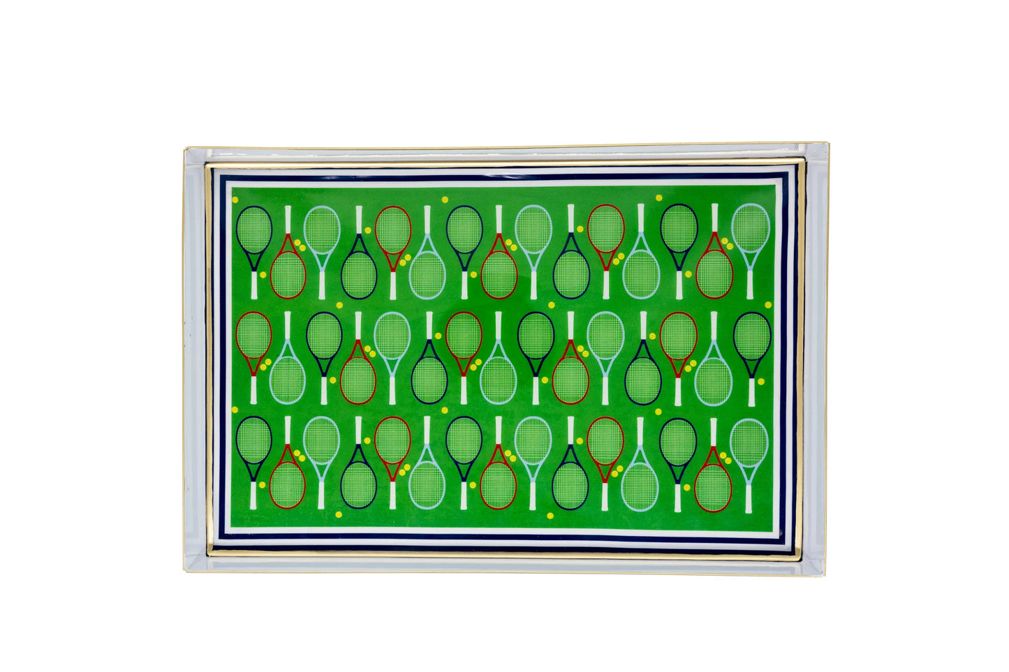 Tennis Enameled Tray 8x12