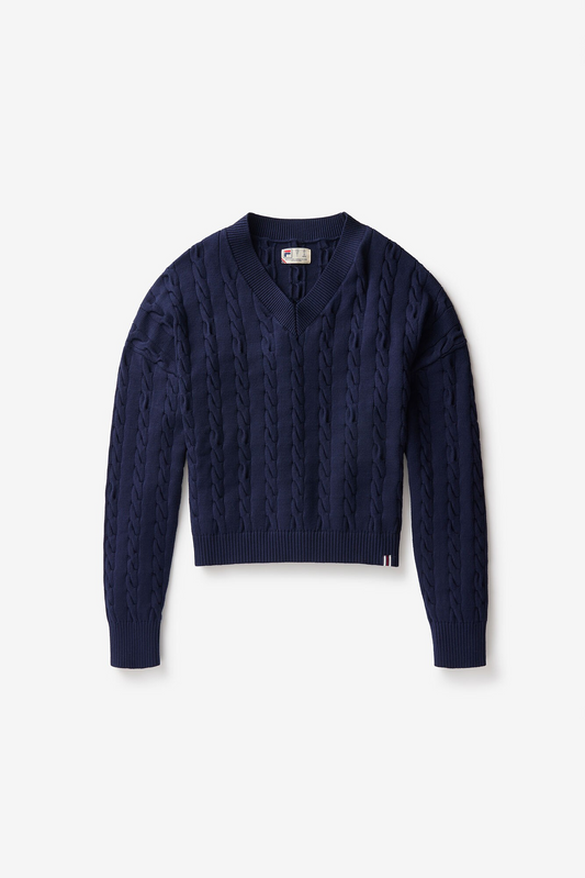 FILA Baseline Chunky V-neck Sweater