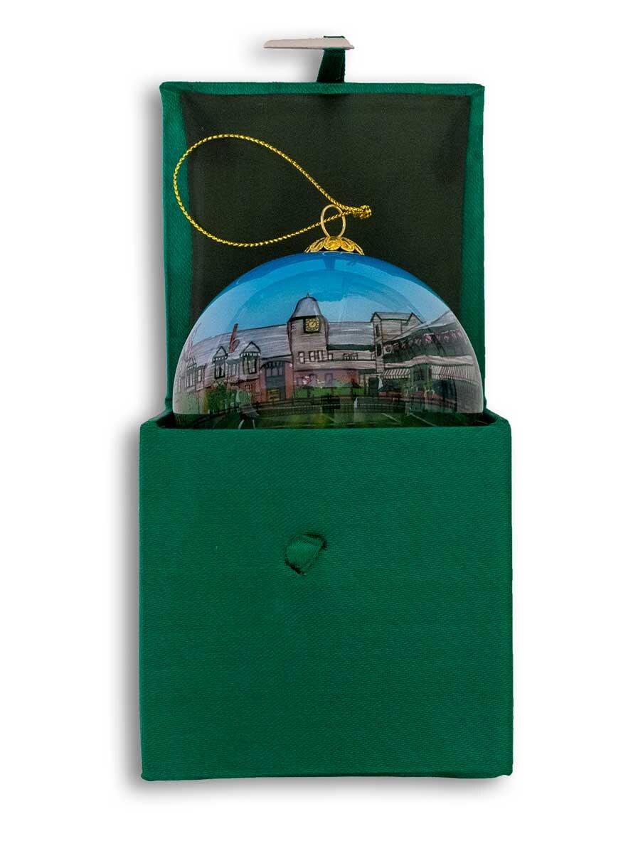 International Tennis Hall of Fame Hand Painted Glass Ornament