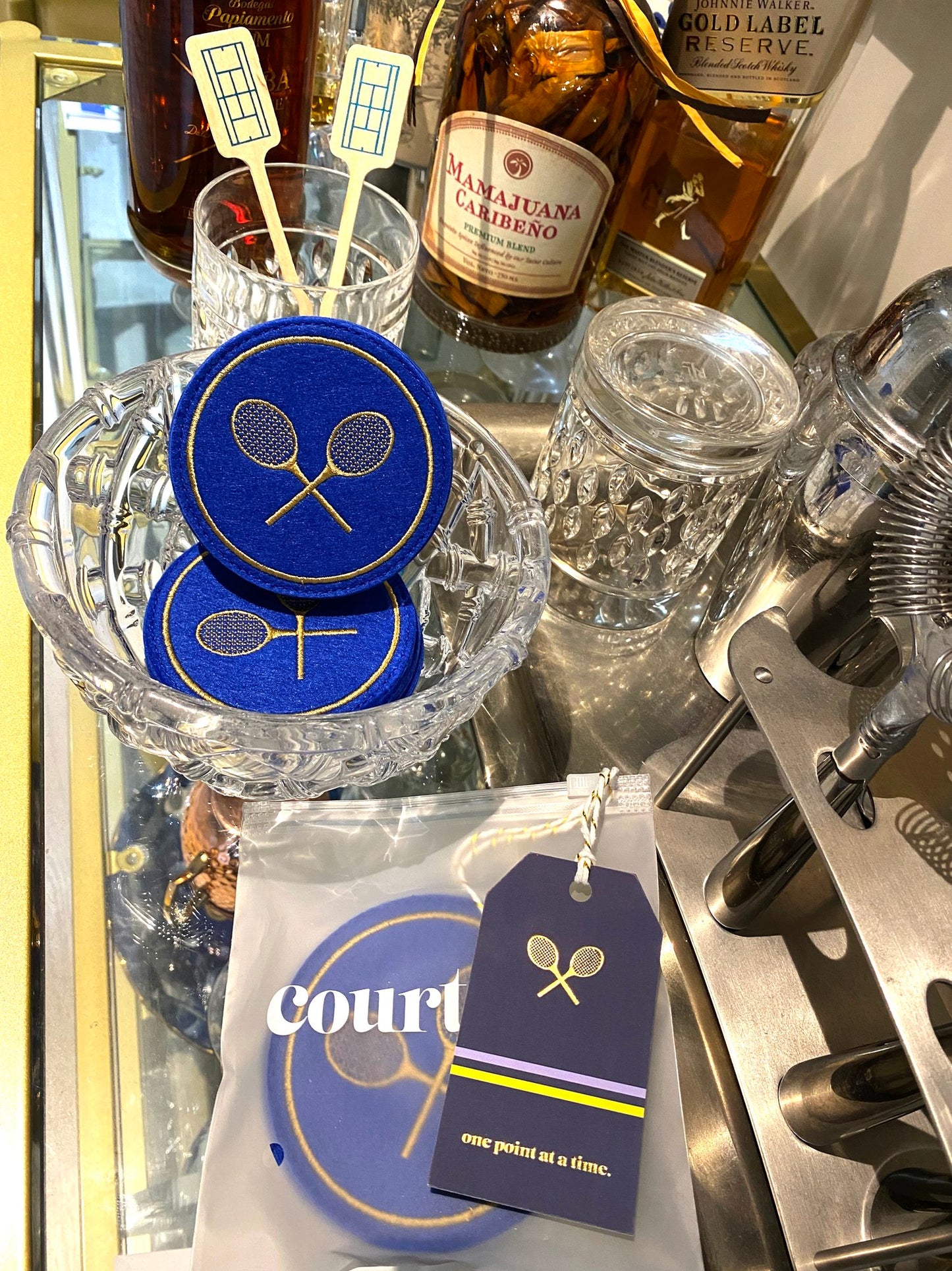 Court Girl Felt Embroidered Coasters