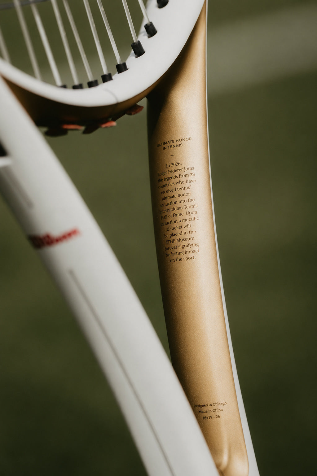 EXCLUSIVE: Roger Federer ITHF Induction - Class of 2026 - Wilson Racquet