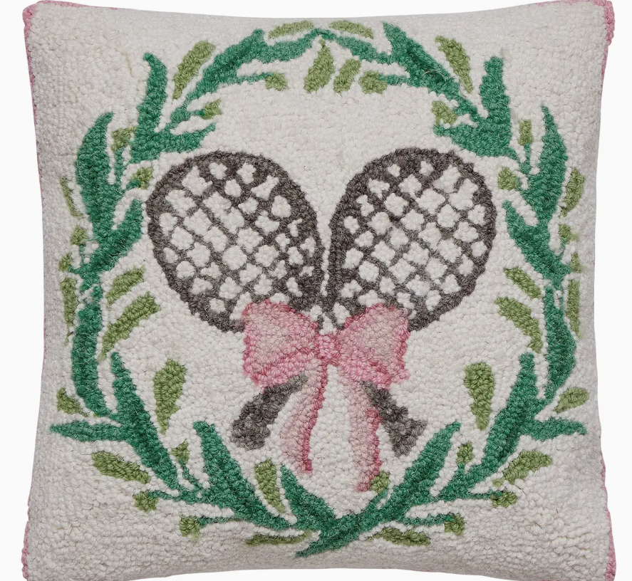 Tennis and Wreath Hook Pillow