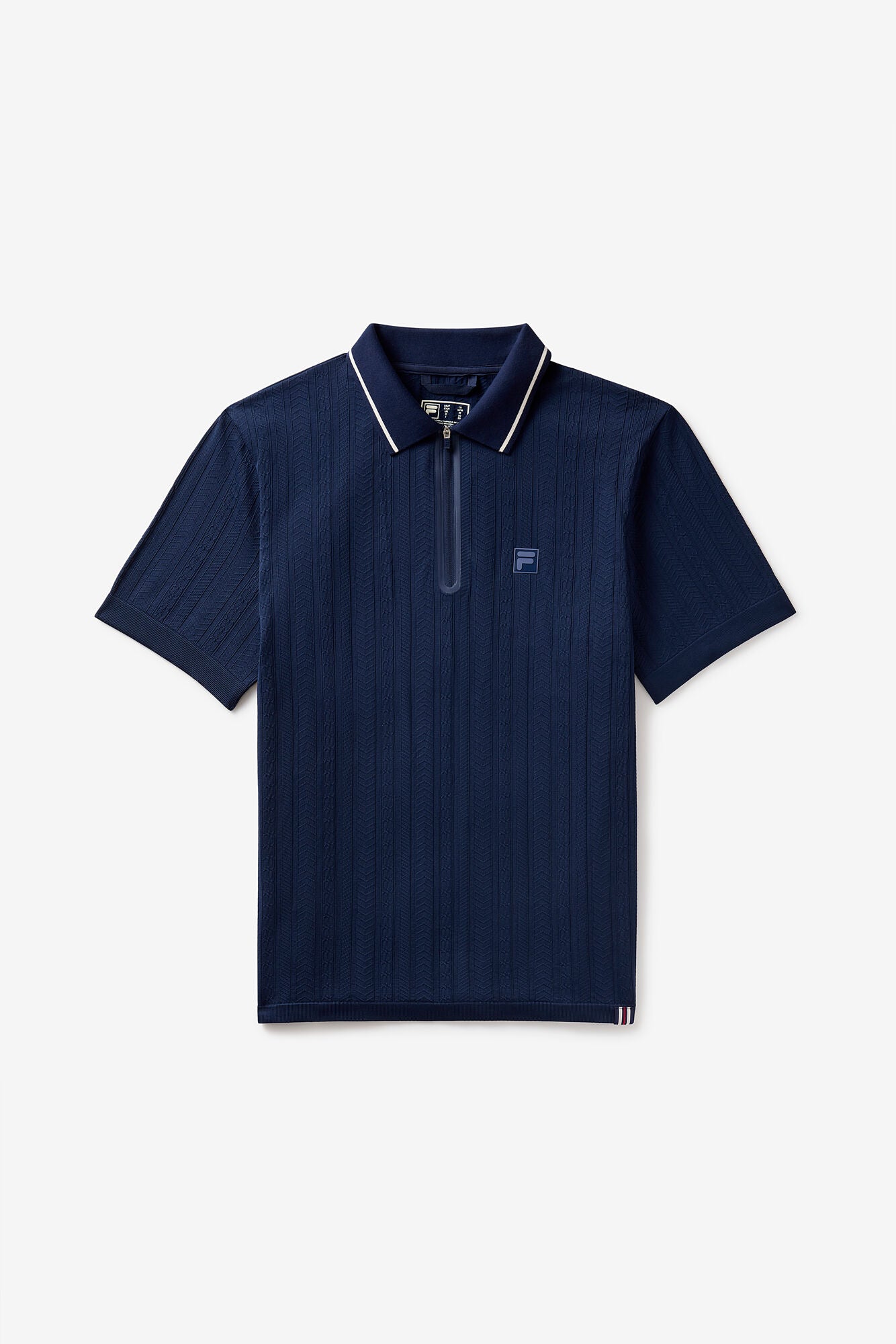 FILA Mens Challenger Cable Zip Polo