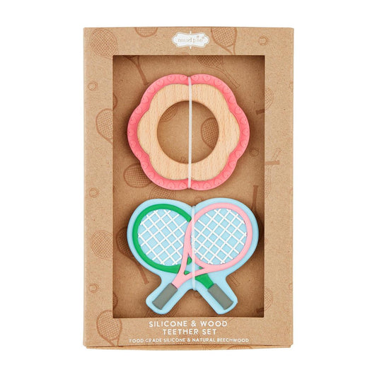 Tennis and Flower Teether Set