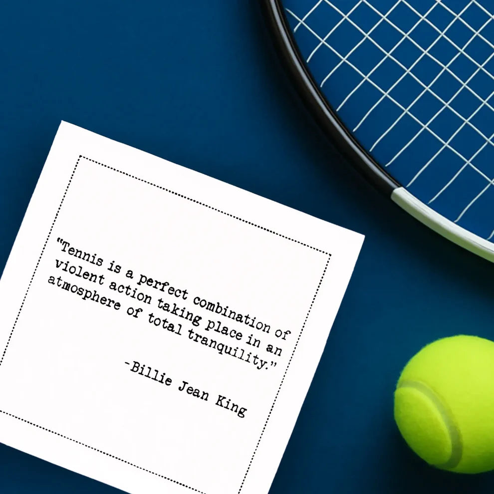 Tennis Legends Quotes Cocktail Napkins in Box - 50 Count