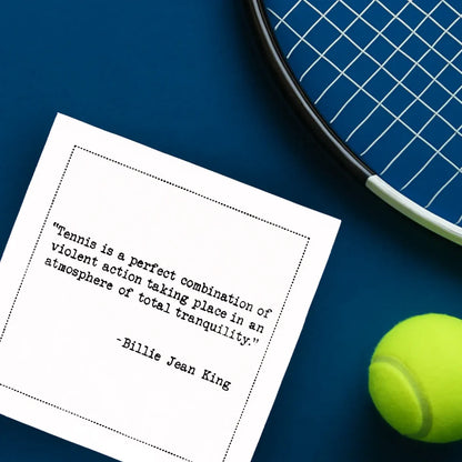 Tennis Legends Quotes Cocktail Napkins in Box - 50 Count