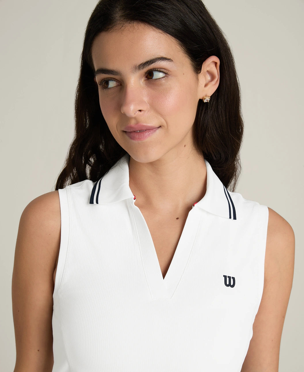 Rib Sleeveless Polo