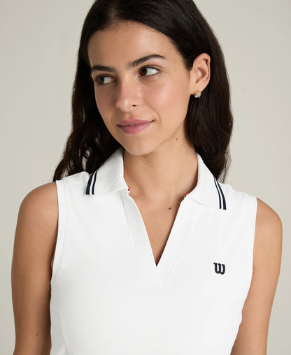 Wilson Women's Rib Sleeveless Polo