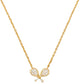 Gold Cross-Racquet Necklace