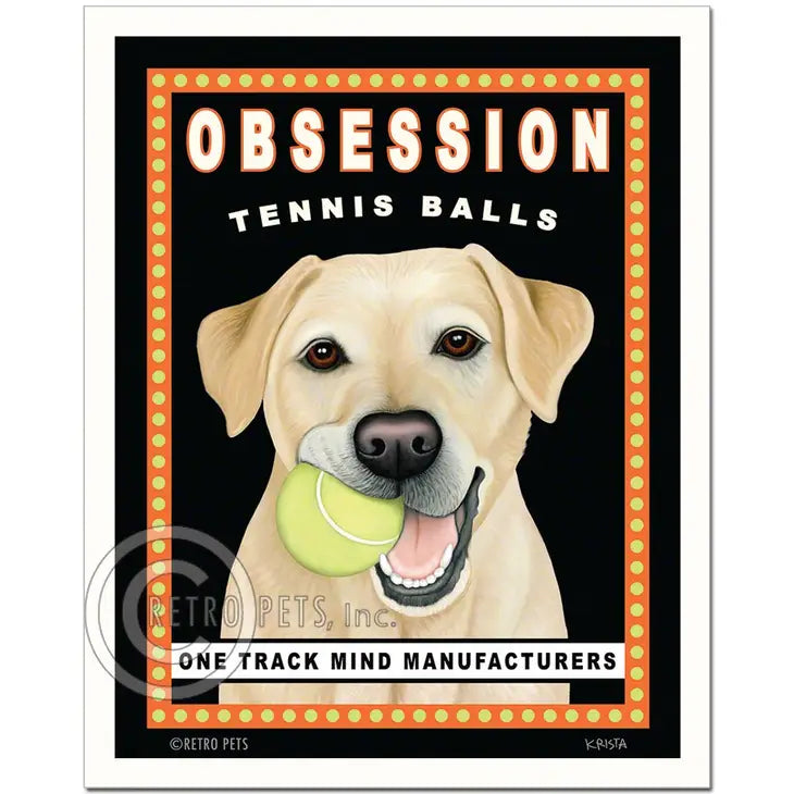 8x10 Print, Labrador "Obsession"